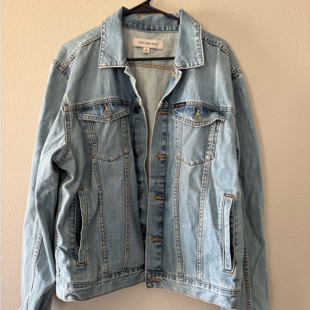 Calvin Klein Men's Blue Denim Jacket - XLarge